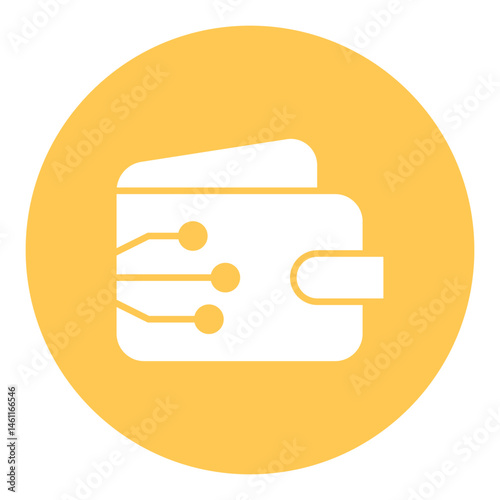digital wallet sign symbol vector flat icon