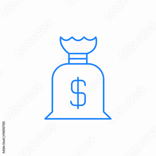 money sack icon sign vector