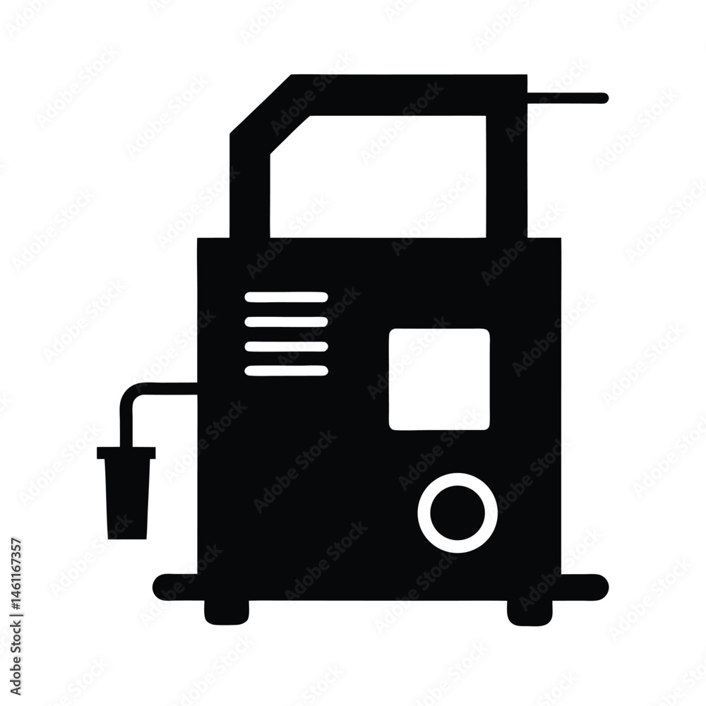 Obraz premium welding machine black silhouette 