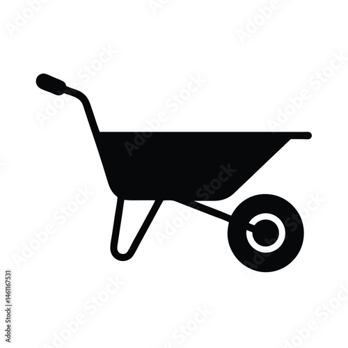 wheelbarrow black silhouette