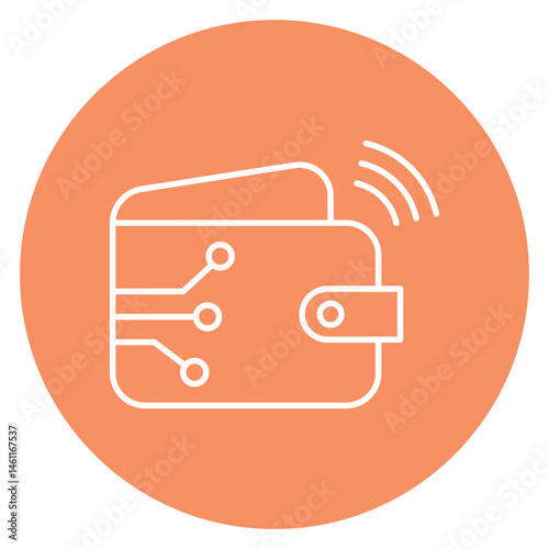 digital wallet sign symbol vector flat icon