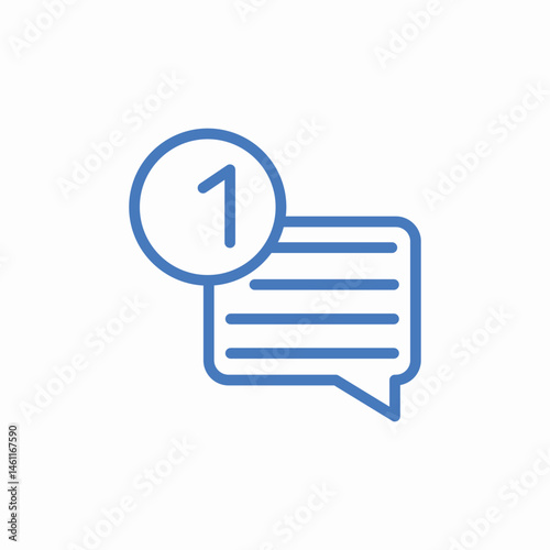 one message speech icon sign vector