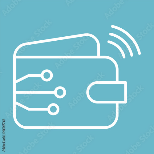 digital wallet sign symbol vector flat icon