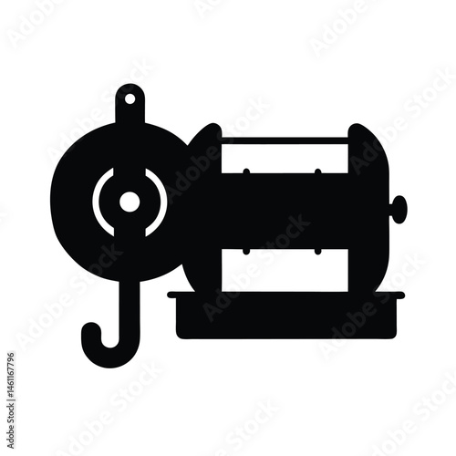 winch black silhouette 