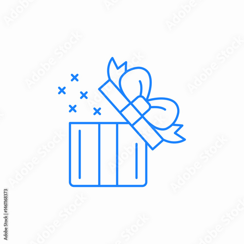 open present icon sign vector
