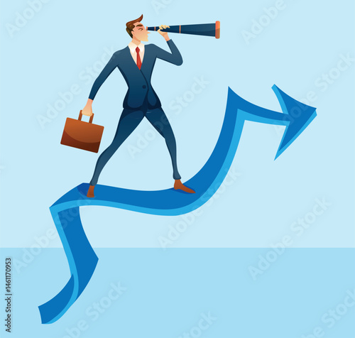 Boss or an employee at workplace holding a board. Male office workers dressed in smart clothes. Flat cartoon vector illustration on a transparent background.