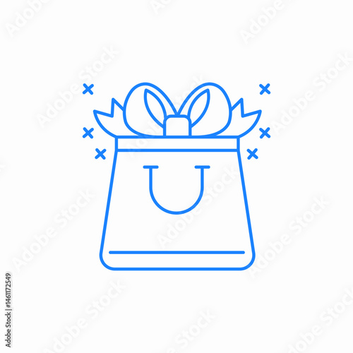shopping gift icon sign vector