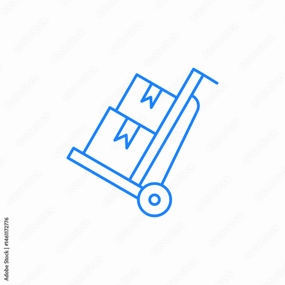 shopping trolley icon sign vector