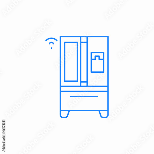 smart wardrobe icon sign vector