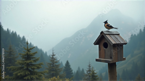 bird house in winter