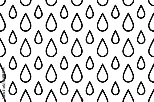 black and white water drop seamless pattern background
