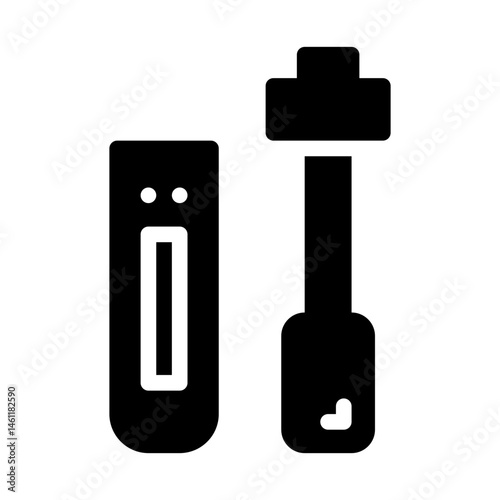 pcr test. This is a vector single icon with a solid style. Suitable for any purpose, such as website design, mobile app design, logo design, pattern design, etc.