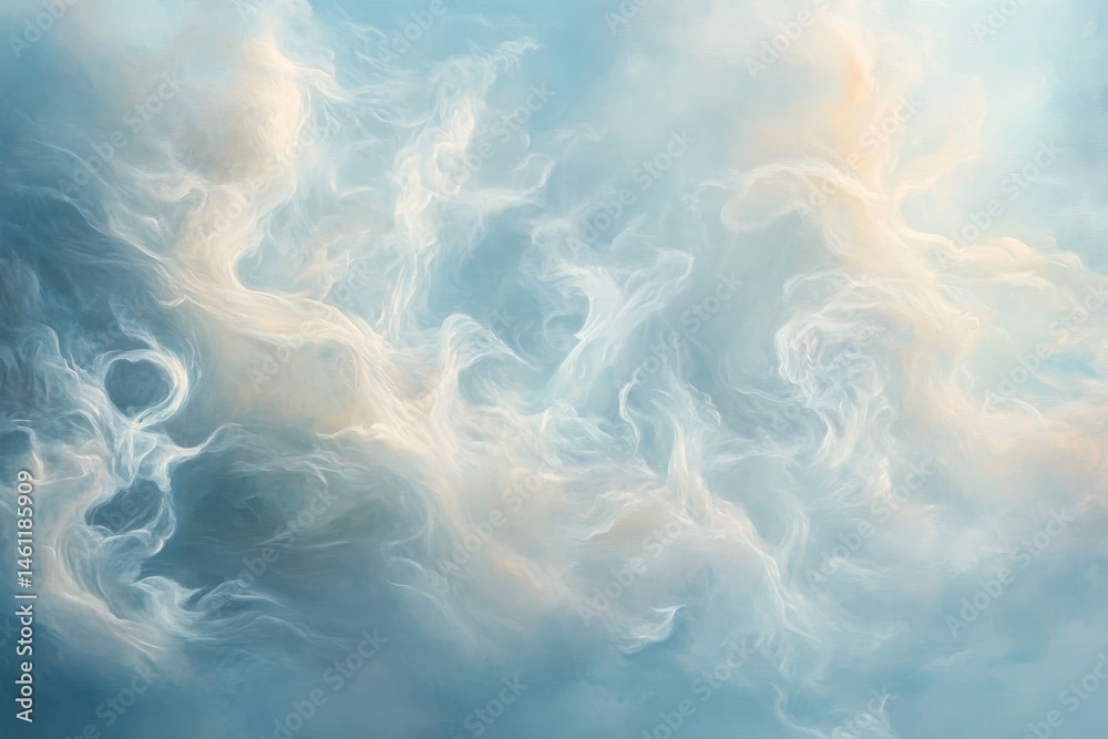 Fototapeta premium Abstract ethereal sky scene with soft pastel hues.