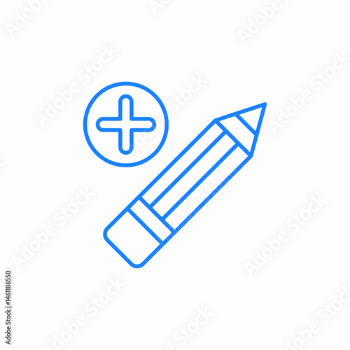 add pencil cursor icon sign vector