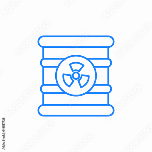 biohazard waste drum icon sign vector