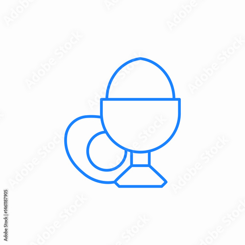 boiled egg cup icon sign vector