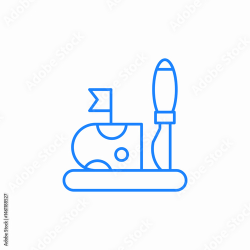 cheese knife board icon sign vector
