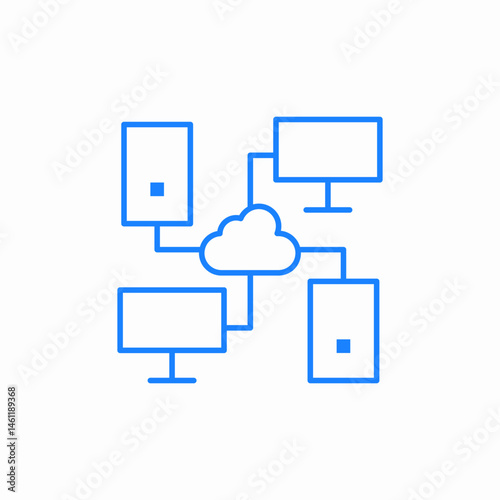 computer network switch icon sign vector