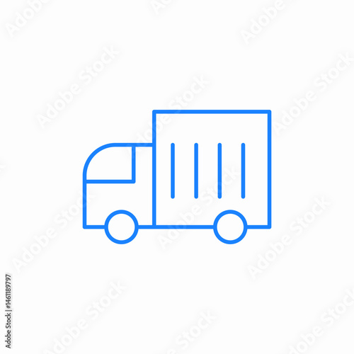 delivery truck lines icon sign vector