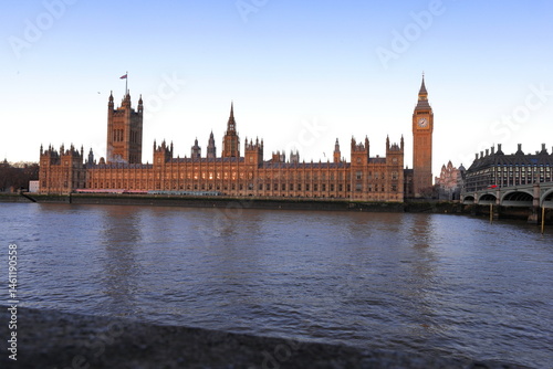 Big Ben tower and Palace of Westminster, Houses of Parliament in London, United Kingdom