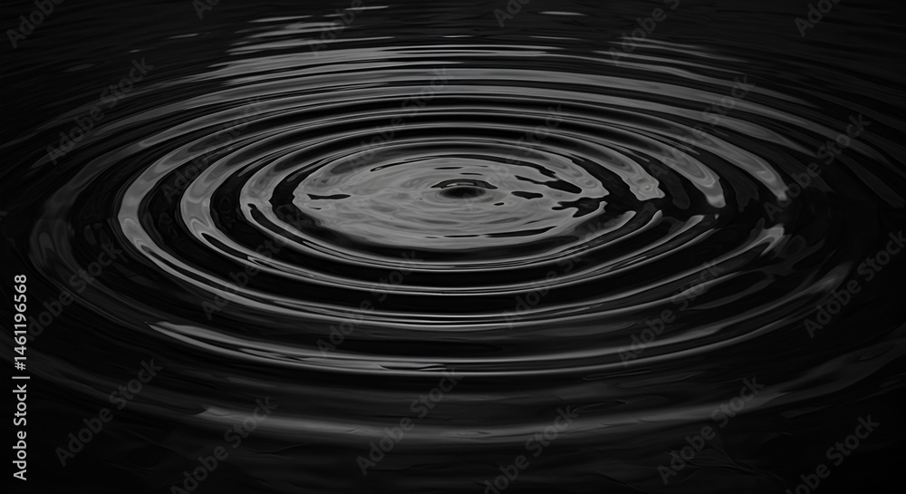 Fototapeta premium Ominous liquid surface with ripple effect