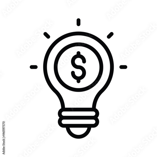 Here is a premium outline icon of business idea