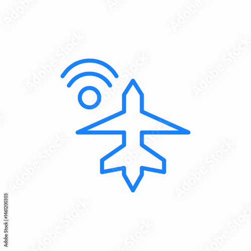 airplane signal icon sign vector