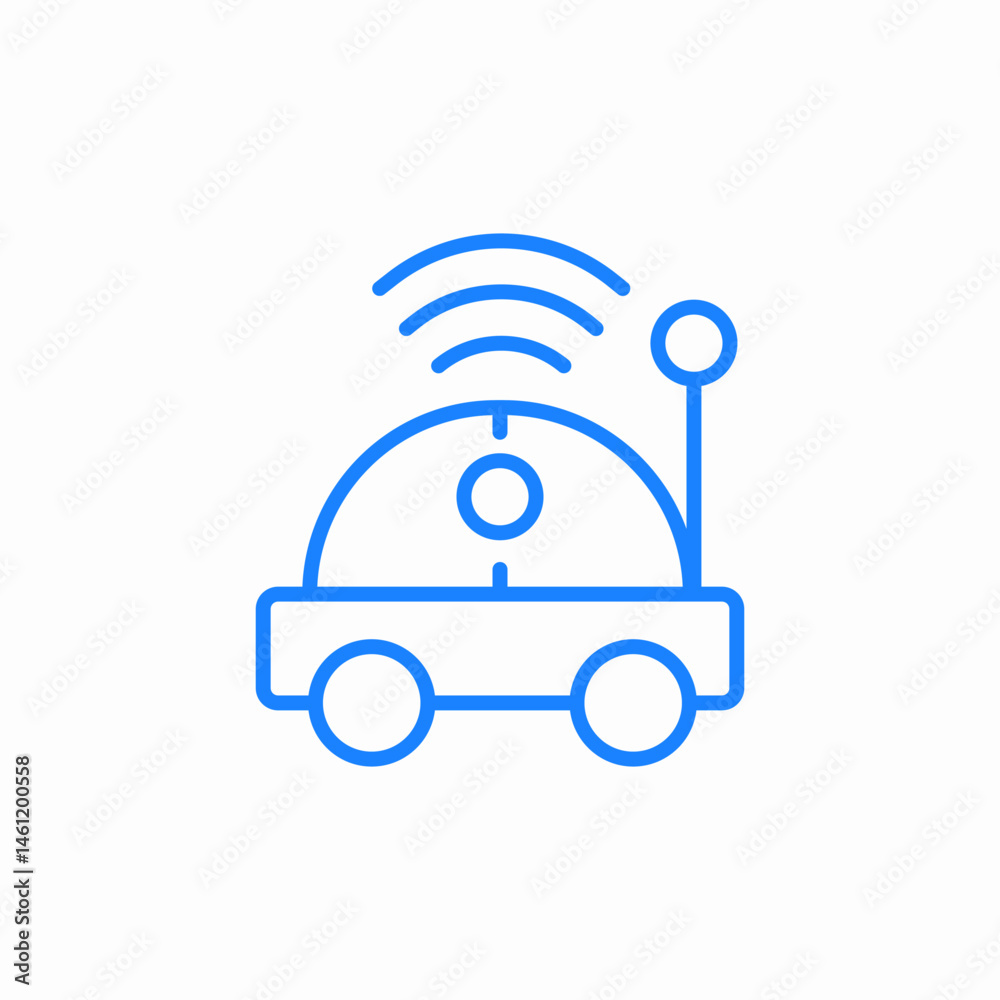 autonomous car icon sign vector