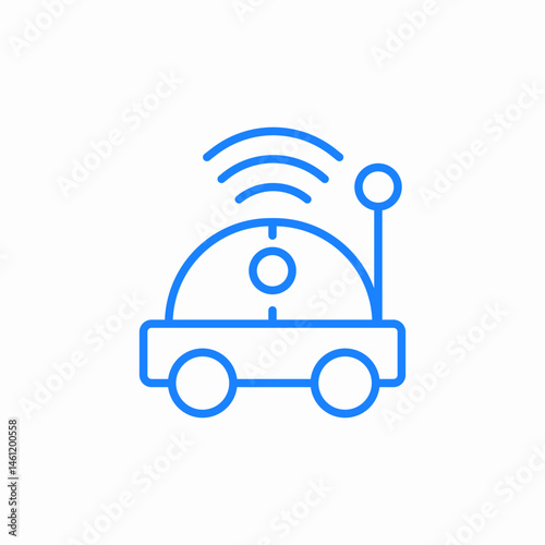 autonomous car icon sign vector