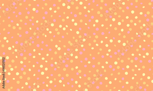 Happy, pastel confetti scattered on a peach background.  Perfect for celebratory designs, packaging, textiles, or cheerful website backgrounds.