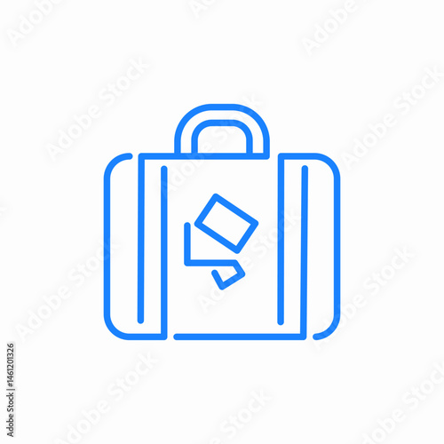 basic suitcase icon sign vector