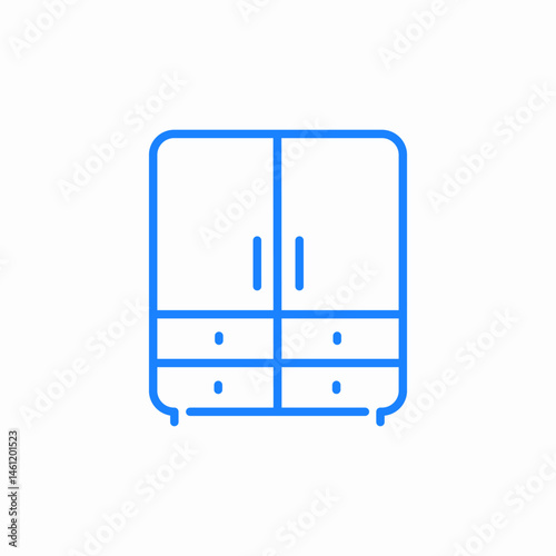bedside lamp icon sign vector