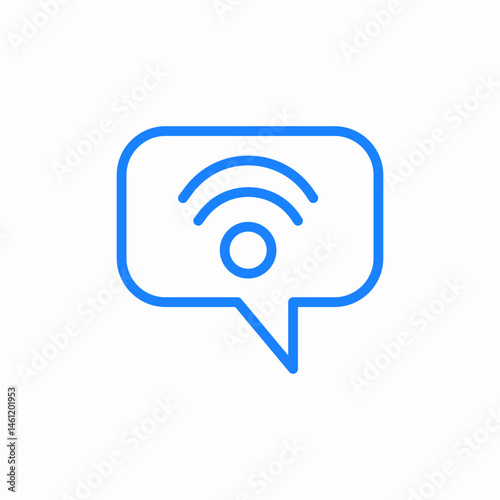 bubble wifi icon sign vector