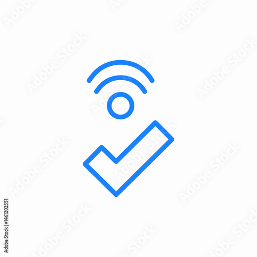 check signal icon sign vector
