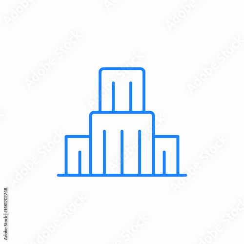 cityscape buildings tall icon sign vector