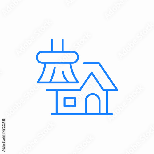 cleaning house icon sign vector