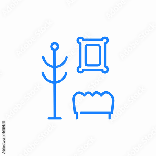 clothes mirror icon sign vector