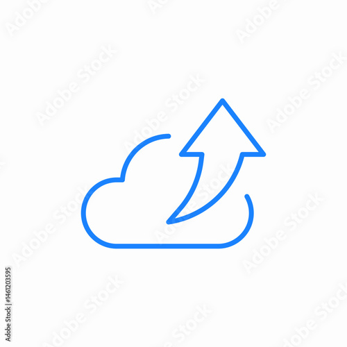cloud upload icon sign vector