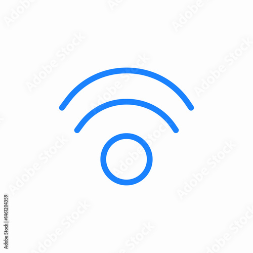 curved wifi signal icon sign vector