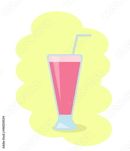 milk cocktail on a light background,
