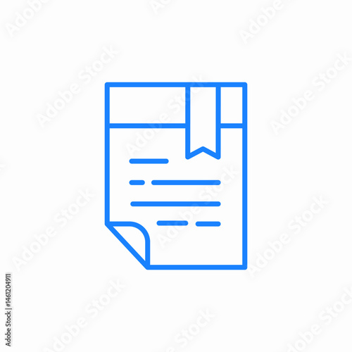 document bookmark corner icon sign vector