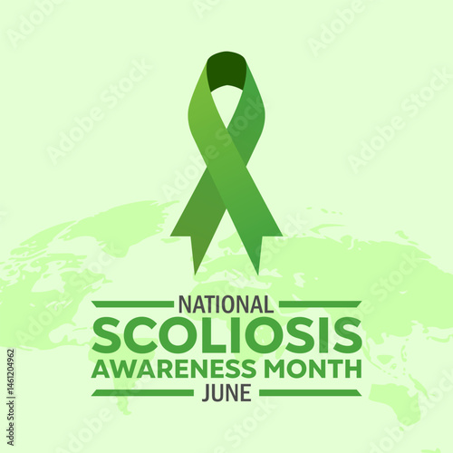 vector graphic of National Scoliosis Awareness Month, ideal for National Scoliosis Awareness Month celebration.
