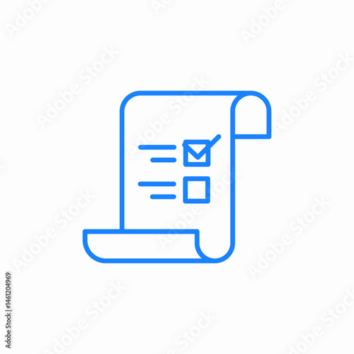 document checklist box icon sign vector
