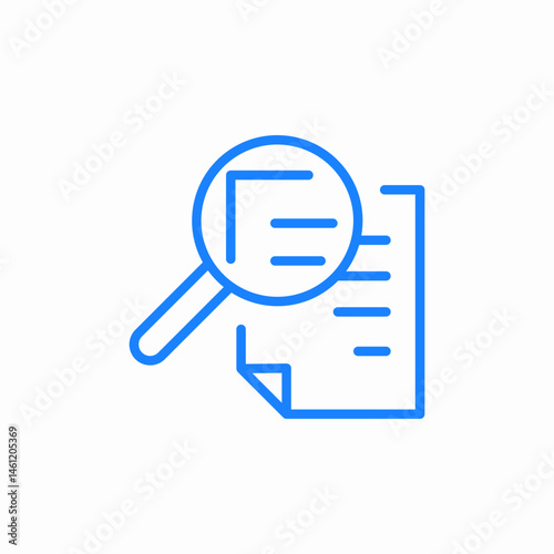 document search icon sign vector