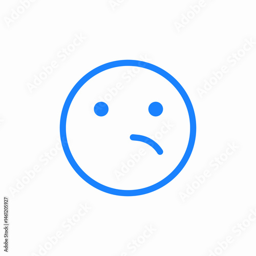 face disappointed icon sign vector