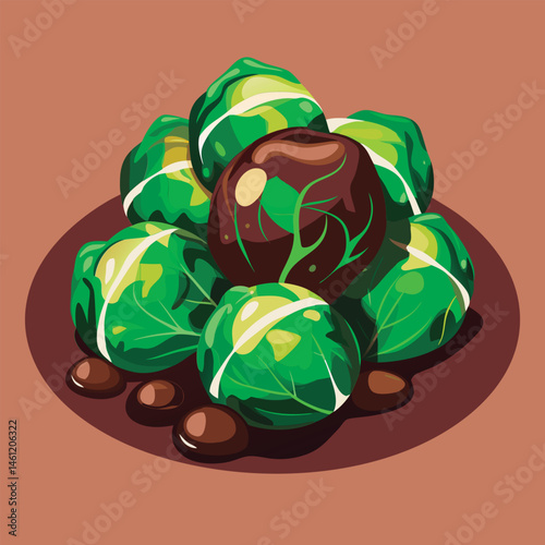 Roasted Brussels Sprouts with Glaze.