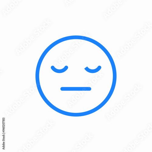face sleepy icon sign vector