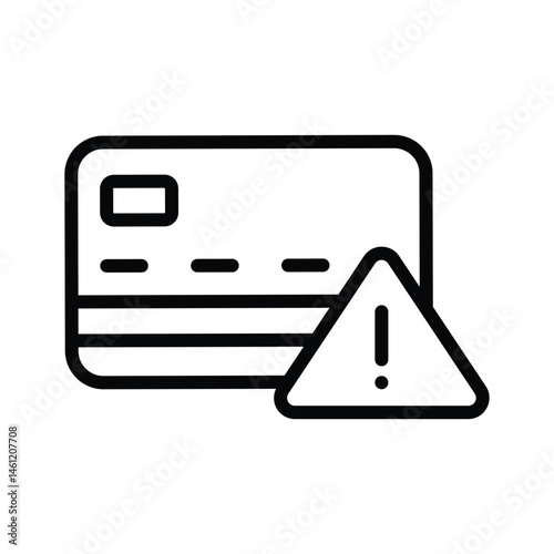 Get a sight of this latest line icon depicting card error