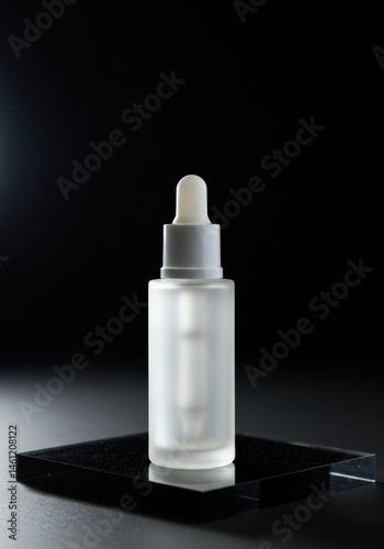 Frosted glass bottle dropper beauty product