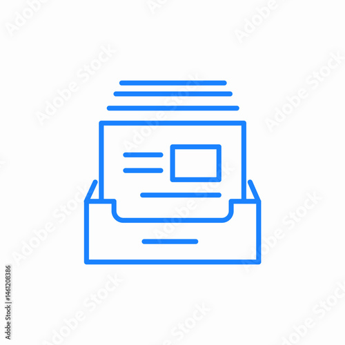 folder documents open icon sign vector